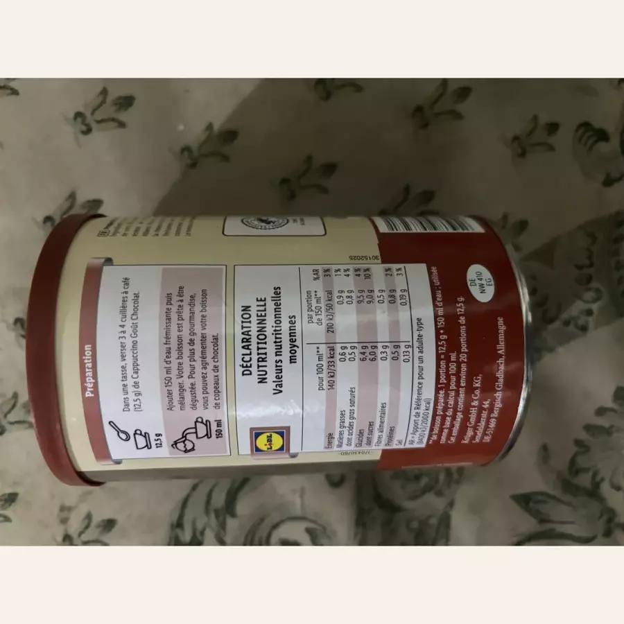 Cappuccino Goût Chocolat Bellarom — vue 2