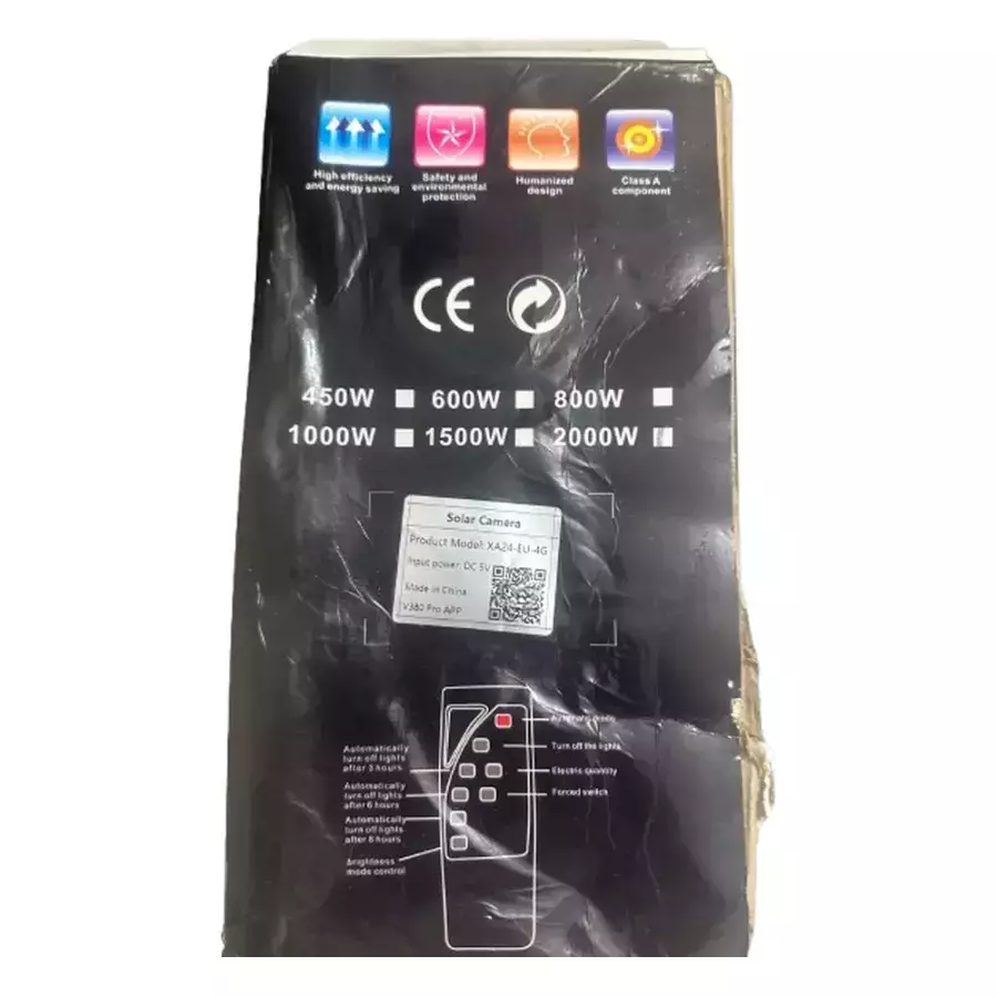 Lampadaire solaire caméra 4G · 3 objectifs FSL — vue 4
