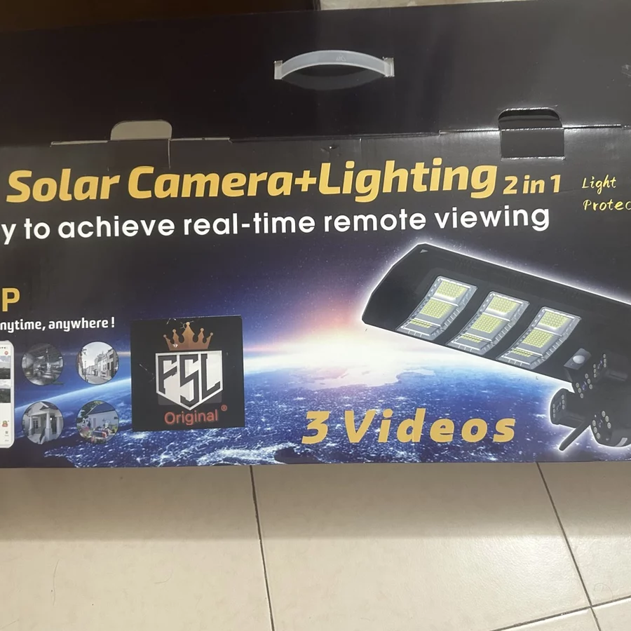 Lampadaire solaire caméra 4G · 3 objectifs FSL — vue 5