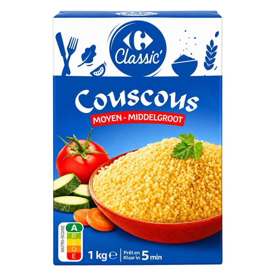 Couscous Moyen 1 kg Carrefour Classic' — épicerie sucrée à Dakar