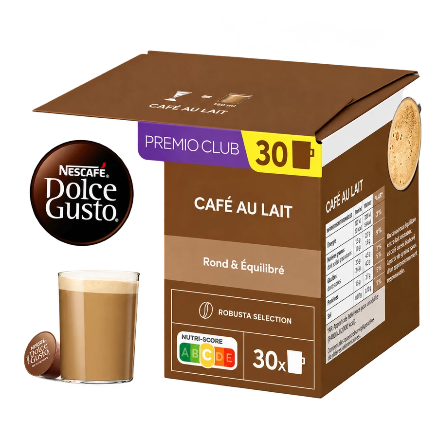 Café au Lait Grande Dolce Gusto — capsules Dolce Gusto à Dakar